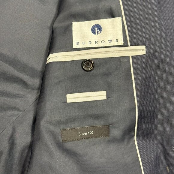 Hugo Boss Suit "James/Sharp" Super 120s Wool 2pc Birdseye Navy Blue 40R 30x29 - Picture 9 of 16